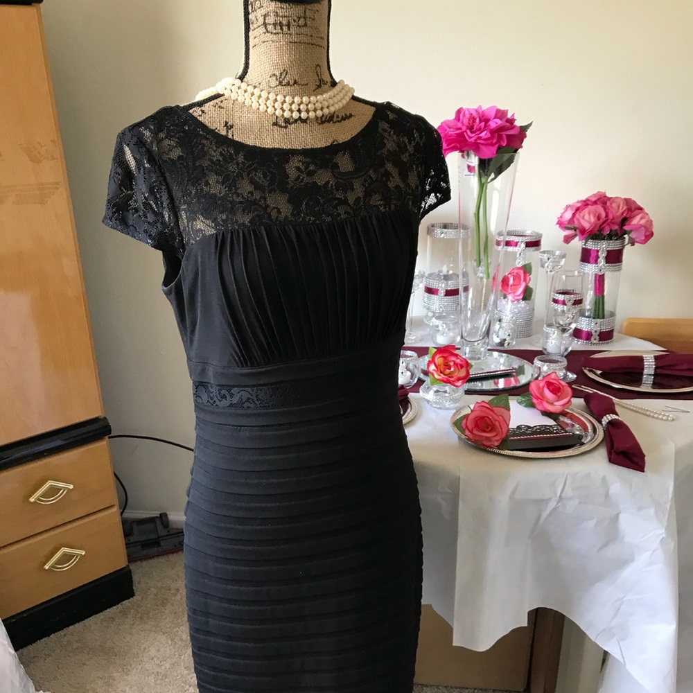 Black dress with lace